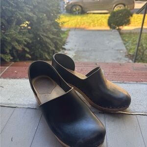Sandgrens TOO Swedish Black Leather Clogs